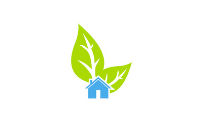 home and leaf icon