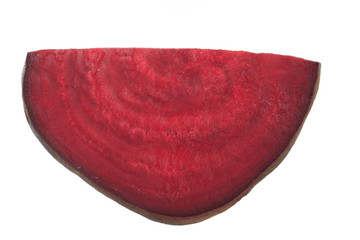 slice of beet isoalted on white background