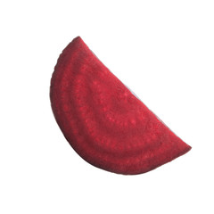 slice of beet isoalted on white background