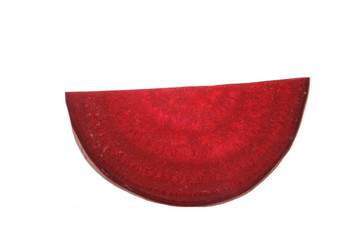 slice of beet isoalted on white background