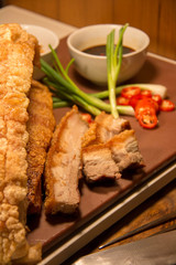deliciousr roast pork belly Crispy sliced