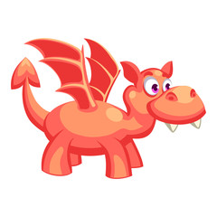 Cartoon vector dragon character