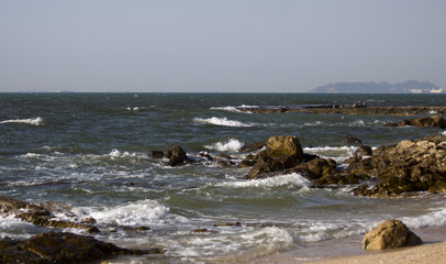 Pacific Ocean. Natural landscape. Coast of Thailand.