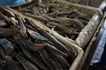 Dried and salted fish market