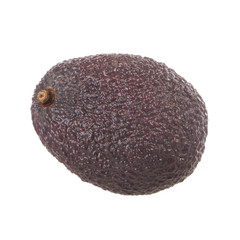 black avocado hass isolated on white background