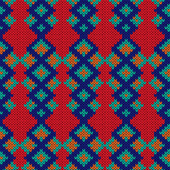 Knitted seamless decorative pattern