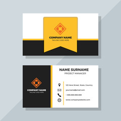 Black and Yellow Business Card Template