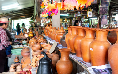 pottery at the market in Ko Kret, Thailand
