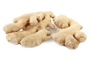 heap of ginger isolated