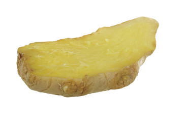 slice of ginger isolated