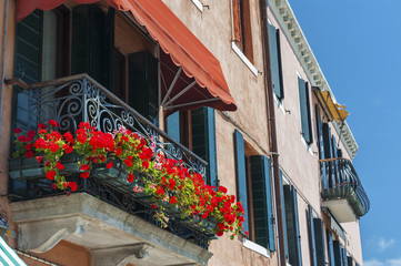Fototapeta na wymiar Exterior of residential house in Venice, Italy