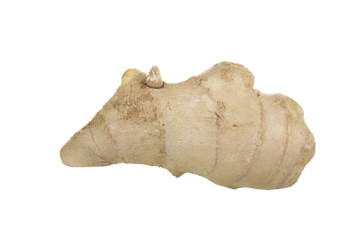 slice of ginger isolated on white background