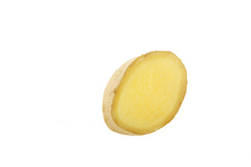 slice of ginger isolated