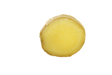 slice of ginger isolated