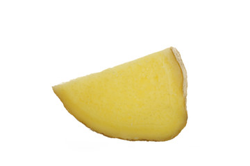 slice of ginger isolated