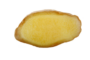 slice of ginger isolated