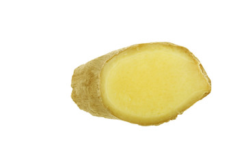 slice of ginger isolated