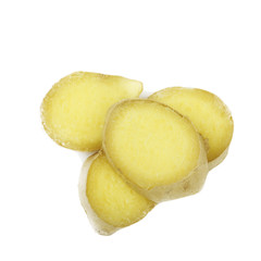 slice of ginger isolated