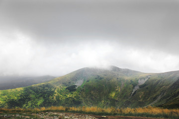 Mountains and clouds