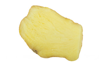slice of ginger isolated