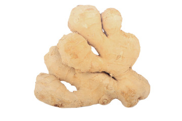 root of ginger isolated on white background