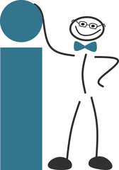 Strichmännchen hält das i für Information und Kundendienst