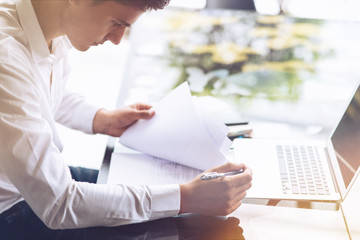 Portrait of businessman in white shirt