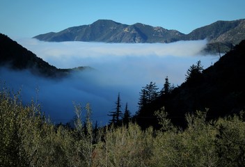 Cloud Inversion, Angeles National Forest, San Gabriel Mountains, California