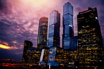 Fototapeta na wymiar Moscow city International Business Center