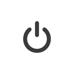 Vector power button icon. Element for design mobile app or website. 