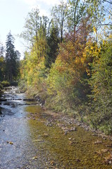 Herbststimmung an Bach in Tegernsee