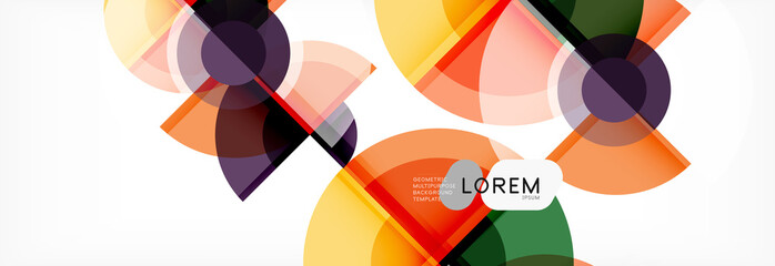 Obraz premium Abstract background bright circles geometric design