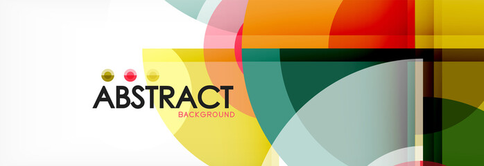 Abstract background bright circles geometric design