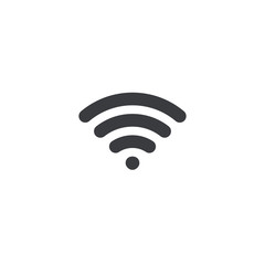 WiFi icon. Vector signal indicator. Element for design mobile app or website. Wireless network symbol isolated on white background