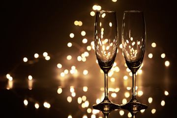 Glasses for champagne.