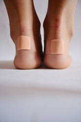 medical adhesive plaster for minor abrasions and injuries to the leg
