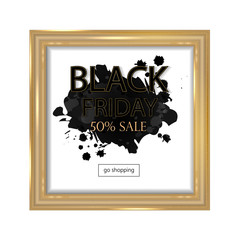Black Friday Sale Poster . Vector illustration