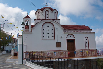 Obraz premium Church in mountain village Piles on Karpathos in Greece