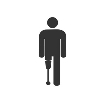 Amputee Disabled Man