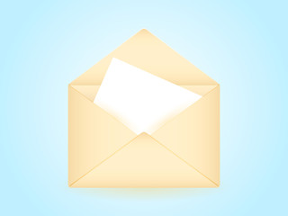 Beige envelope. Vector illustration