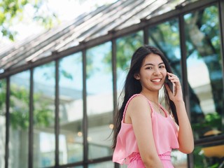 young woman talking on cell phone