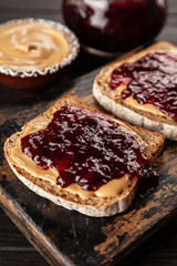 Peanut butter and jelly sandwich