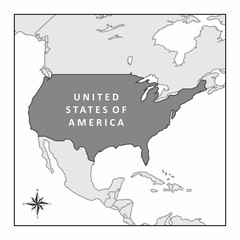 The map of USA