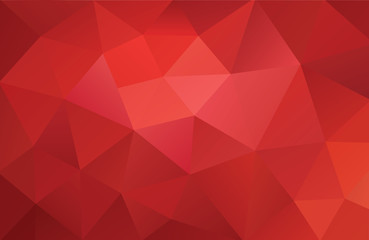 Low poly Geometric red banner  triangular baner background