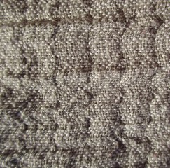 Arrière-plan de tissus en coton grossier couleur taupe, un peu gaufré