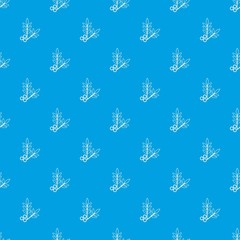 Spa eco leafs pattern vector seamless blue repeat for any use