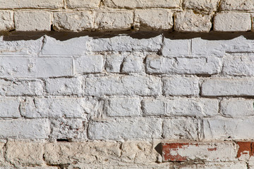white wall texture background for Old white brick wall rough surface.