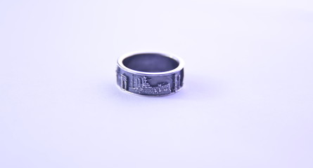 ring on a white background, with the image