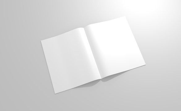 Mock up magazine on gray surface - 3D