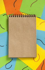 Question mark concept with notebook